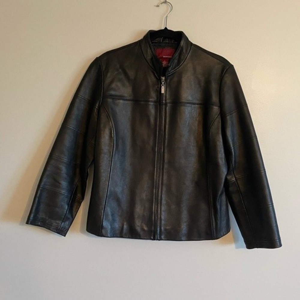 𝅺merona Jacket Leather Moto Sz L
